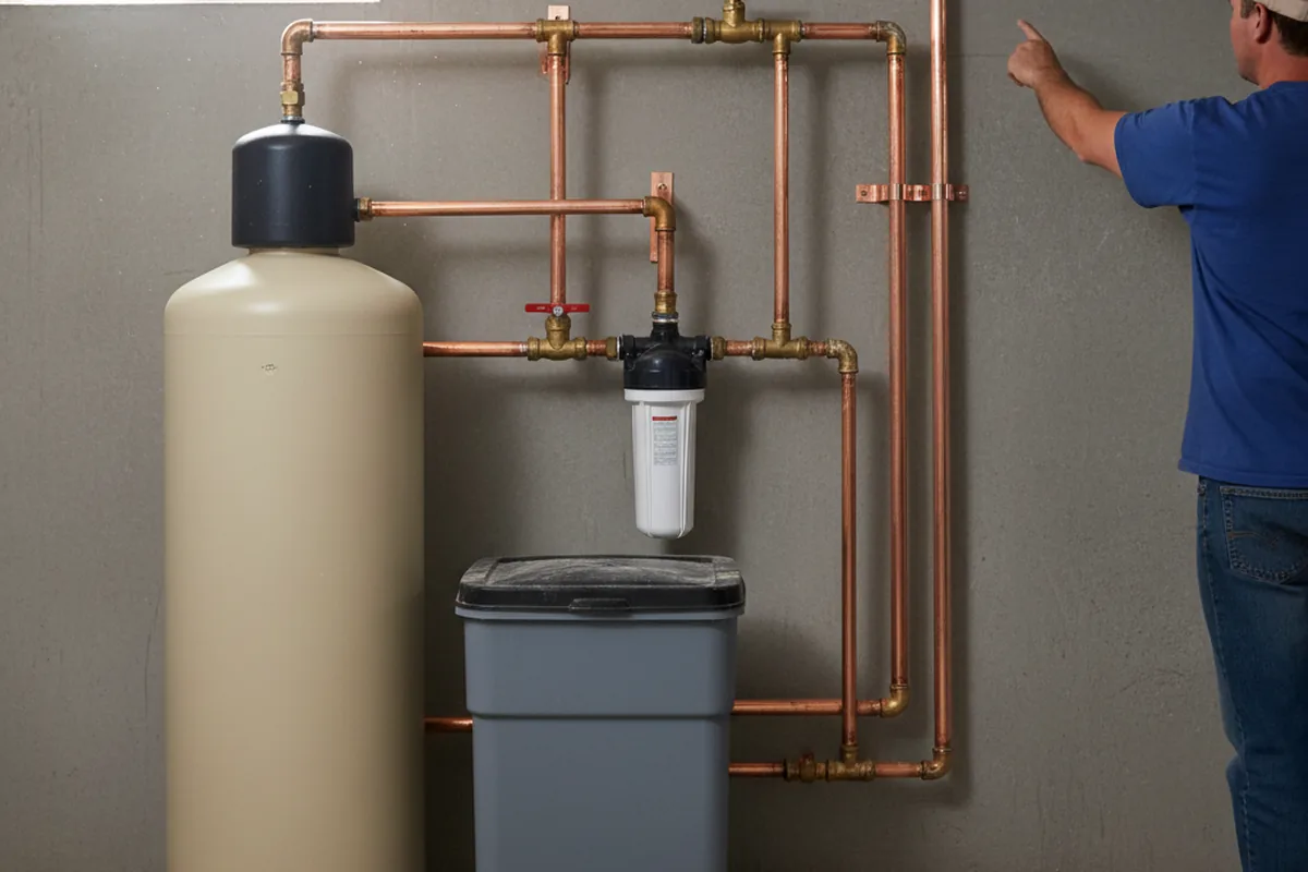 Whole-house water treatment system installed in Drums